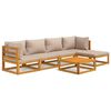 vidaXL Garden Lounge Set Taupe Solid Acacia wood, Polyester Large