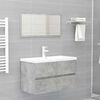 vidaXL Bathroom Furniture Set Concrete Gray Engineered Wood, Acrylic