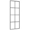 vidaXL Sliding Door with Hardware Set 29.9x80.7" ESG Glass&Aluminium