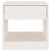 vidaXL Bedside Cabinet Set of 2 White Solid pinewood Small