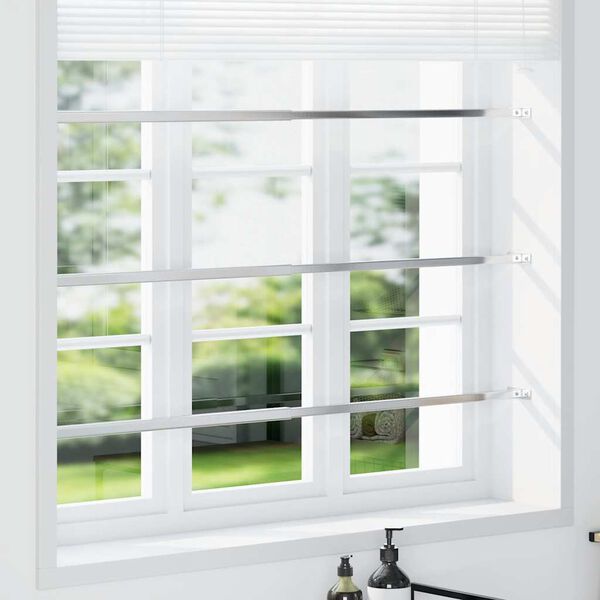 vidaXL Adjustable Security Window Bars 3 pcs 28"-47.2"