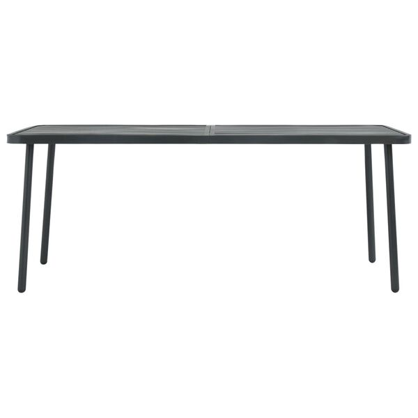vidaXL Dining Set Dark gray Steel with e-coated and powder-coated finish