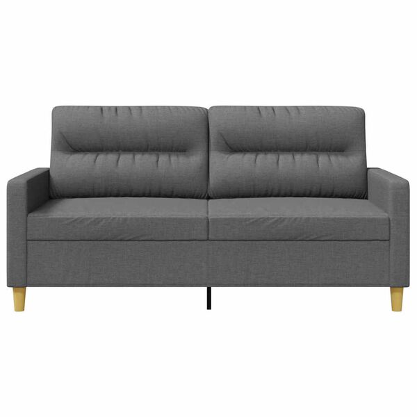 vidaXL 2-Seater Sofa Dark Grey Fabric (100% polyester), metal, textilene