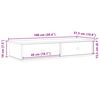 vidaXL Wall Shelf White Engineered Wood Medium Floating Wall Shelf