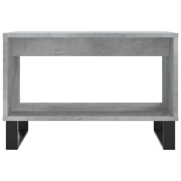 vidaXL Coffee Table Concrete Grey Engineered Wood, Iron Medium