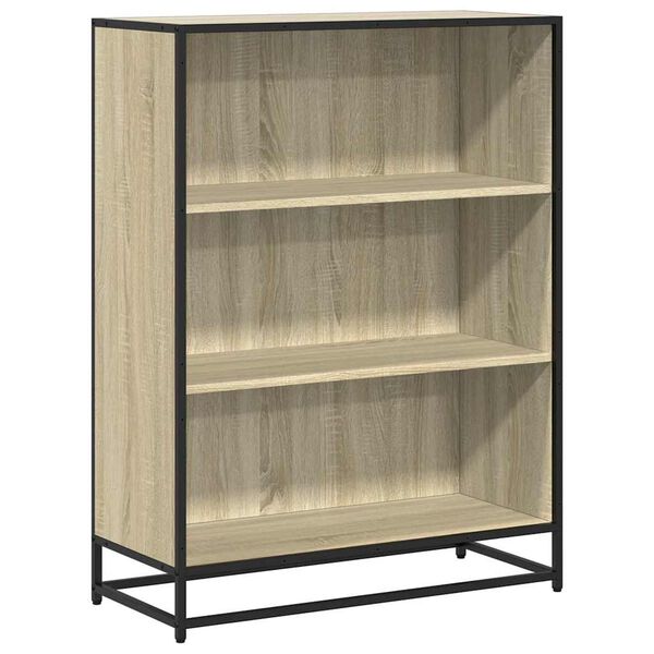 vidaXL Book Cabinet Sonoma Oak Engineered wood, Metal Medium