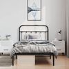 vidaXL Bed Frame Black Powder-Coated Steel 39.4x78.7 in Bed Frame