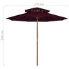 vidaXL Garden Parasol Bordeaux Red Polyester Large Tiltable