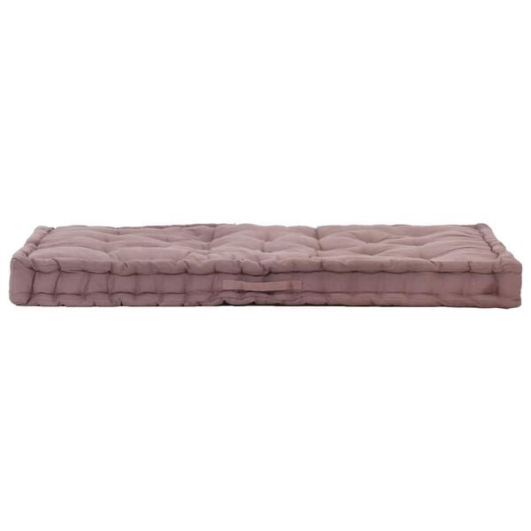 vidaXL Pallet Floor Cushion Cotton 47.2"x31.5"x3.9" Taupe