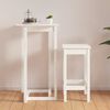 vidaXL Bar Table White Solid Pine Wood Large Durable Bar Table