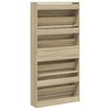 vidaXL Shoe Cabinet Sonoma Oak Engineered Wood Tall and Narrow