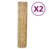 vidaXL Reed Fences 2 pcs 59.1"x96.9"