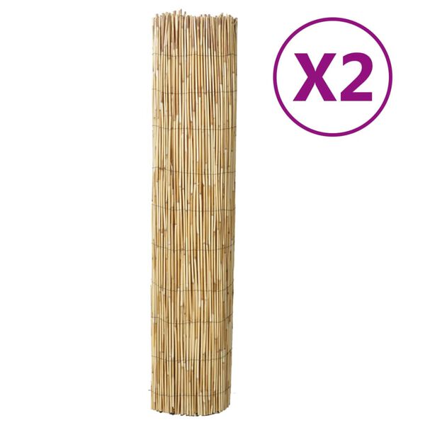 vidaXL Reed Fences 2 pcs 59.1"x96.9"