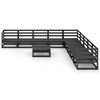 vidaXL Garden Lounge Set Black Solid pine wood Large Modular