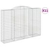 vidaXL Arched Gabion Baskets 11 pcs 118.1x19.7x200/220" Galvanised Iron
