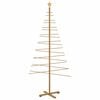 vidaXL Wooden Christmas Tree with Stand Brown 82.7" bamboo