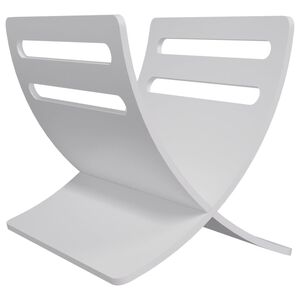 vidaXL Magazine Rack White Poplar plywood Compact Magazine Rack Cubic