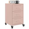 vidaXL Bedside Cabinet Pink Cold-rolled steel Medium Bedside Cabinet