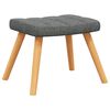 vidaXL Relaxing Chair With Stool Dark Grey