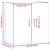 vidaXL Wall Cabinet White Engineered Wood 23.6x12.2x23.6 in Wall Cabinet