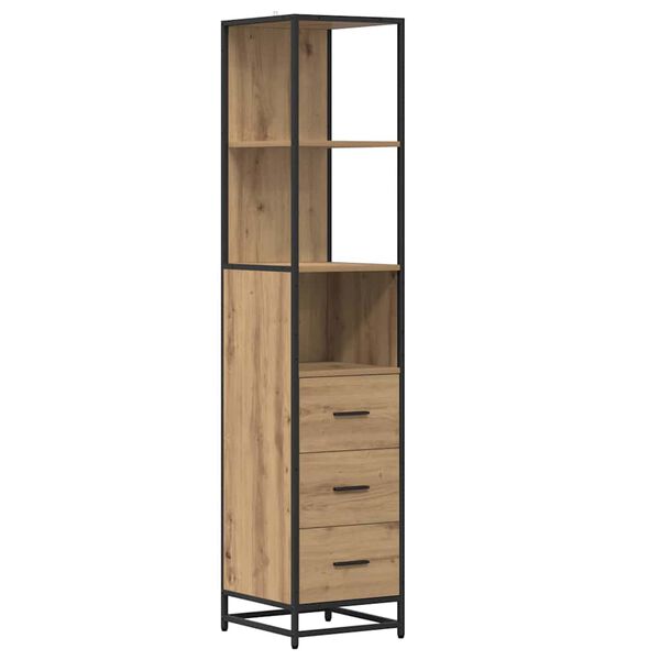 vidaXL Bathroom Furniture Set Artisan Oak 13.78 x 14.76 x 65.35 in
