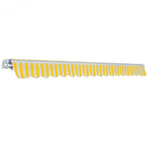 vidaXL Awning Yellow and White Aluminum Large UV-resistant materials