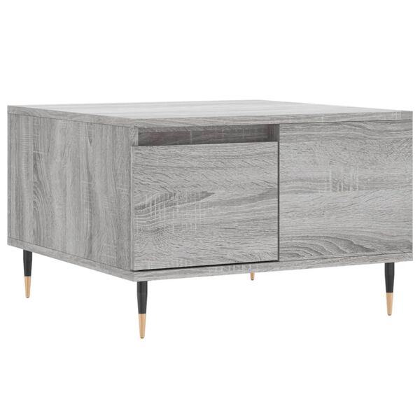 vidaXL Coffee Table Grey Sonoma Engineered wood, metal Compact