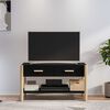vidaXL TV Cabinet Black 32.3x15.0x17.7" Engineered Wood