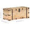 vidaXL Chest Natural Solid Mango Wood Large Chest Rectangular Rustic