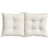vidaXL Lowback Chair Cushion Set of 2 Melange cream 100% polyester