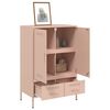 vidaXL Highboard Pink Cold-rolled steel 26.8x15.4x40.0 in Highboard