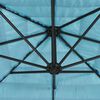 vidaXL Garden Parasol Blue 100% polyester, powder-coated steel, straw
