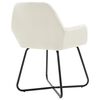 vidaXL Dining Chair Set of 2 Cream Velvet Standard Ergonomic