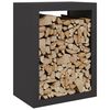 vidaXL Firewood Rack Black 23.6x15.7x31.5" Steel