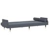 vidaXL Sofa Bed Dark Grey Velvet, plywood, metal Large