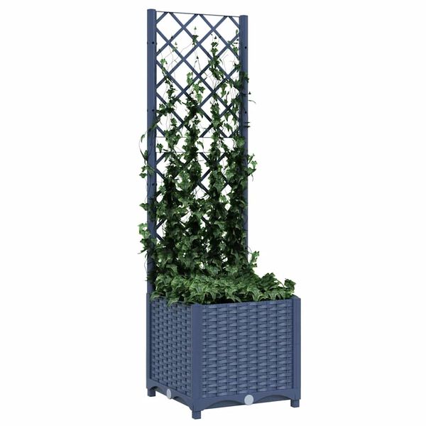 vidaXL Garden Planter Blue Grey Polypropylene Small Planters