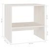 vidaXL Bedside Cabinet White Solid Pinewood Bedside Cabinet Rectangular