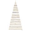 vidaXL Christmas Tree with 130 LEDs Natural 82.7" Solid Ash wood