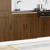 vidaXL Sink Base Cabinet Brown Oak Engineered Wood 31.5x18.1x32.1 in