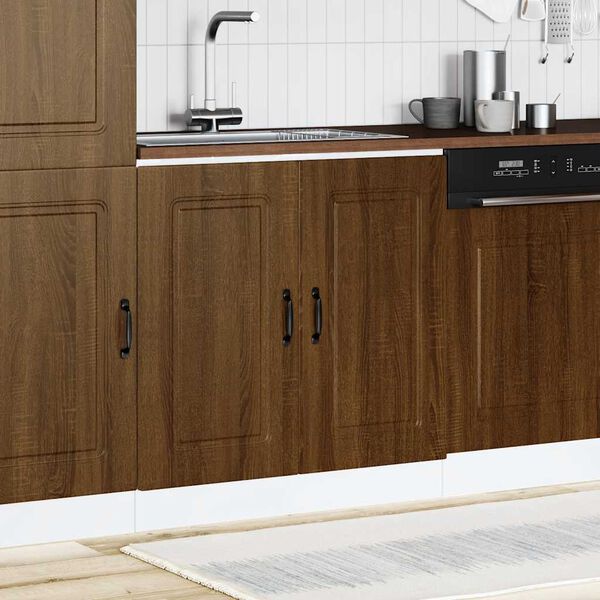 vidaXL Sink Base Cabinet Brown Oak Engineered Wood 31.5x18.1x32.1 in