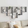 vidaXL Wall Shelf Concrete Grey Engineered Wood 62.6x7.1x26.0 in