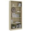 vidaXL Book Cabinet Sonoma oak Engineered wood Large 5-Tier Book Cabinet