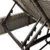 vidaXL Patio Double Sun Lounger Gray PE Rattan Double