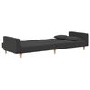 vidaXL Sofa Bed Dark Grey 100% polyester fabric, wood, plastic Standard