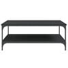 vidaXL Coffee Table Black Engineered wood, Iron Large Coffee Table