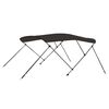 vidaXL 3-bow Bimini Top Black 72.0x63.0x53.9"