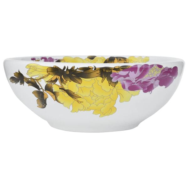 vidaXL Countertop Basin Multicolour Round Φ16.1x5.5" Ceramic