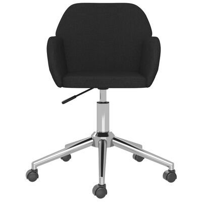 vidaXL Swivel Office Chair Black Fabric