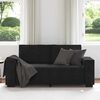 vidaXL 2-seater Sofa Black Velvet, Metal, Plywood, Solid wood