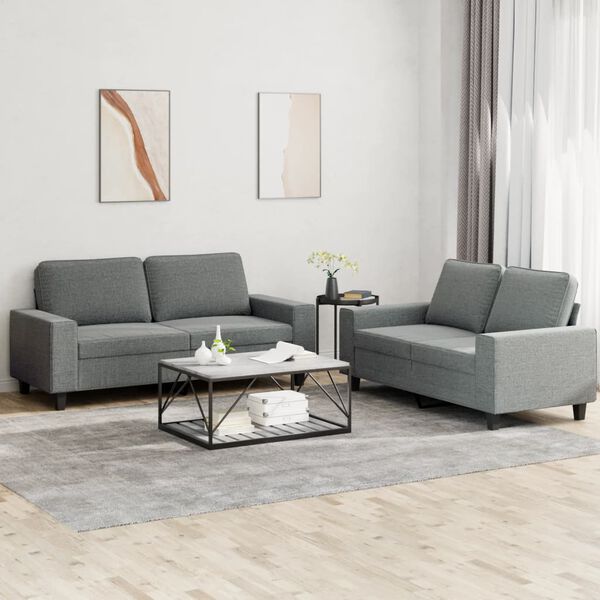 vidaXL Sofa Set Dark Grey